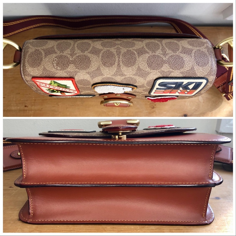 S⭕️LD‼️Coach Beat Shoulder Bag In Signature Canvas With Patches - Picture 5 of 12